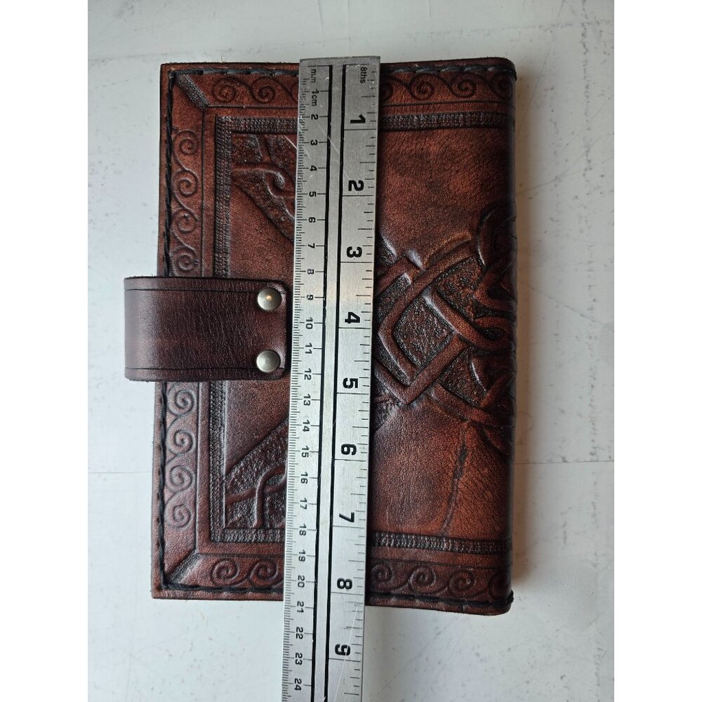 Handcrafted Hawk Leather Celtic Journal Notebook … - image 4